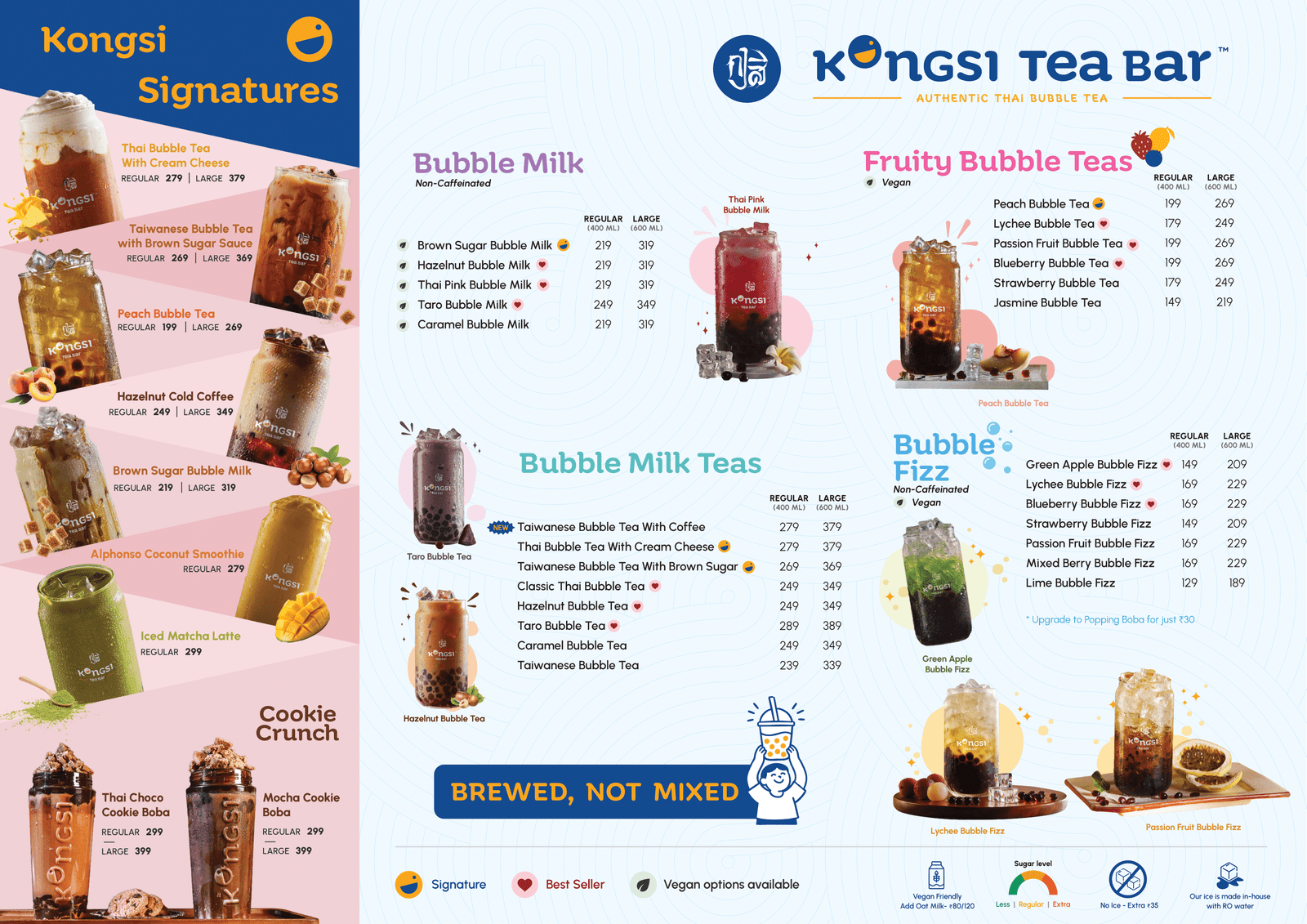 Kongsi Tea Bar Menu
