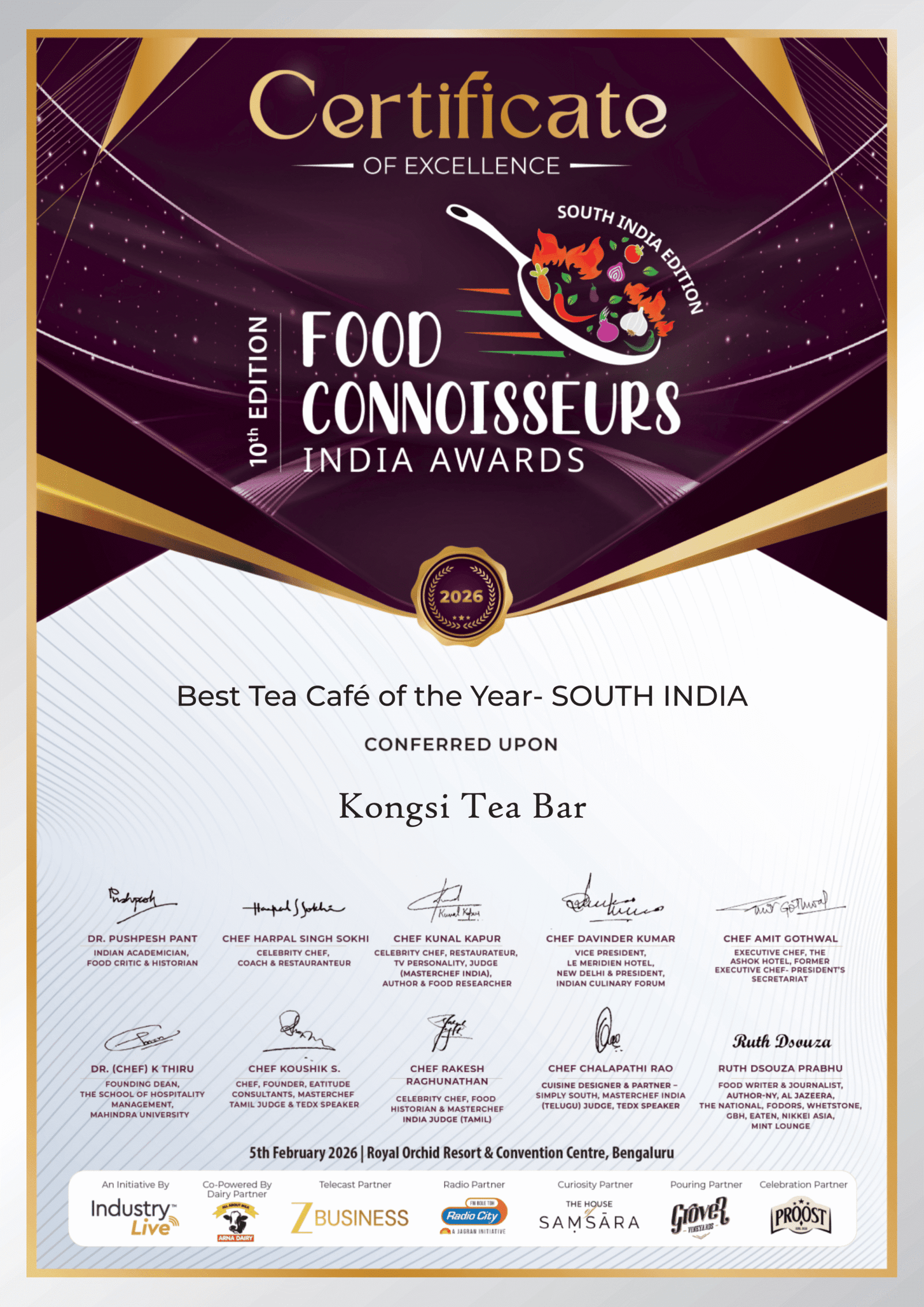 Food Connoisseurs Award